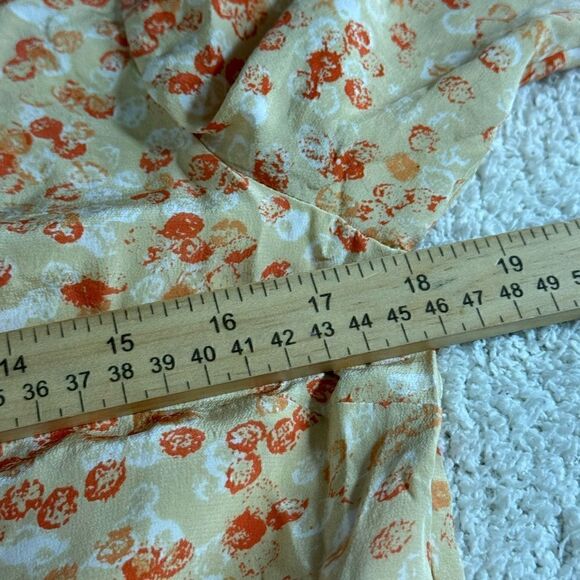 Snak Top Womens Sz 10 Silk floral lace trim Embroidered Boho Blouse Cottagecore - Picture 7 of 10